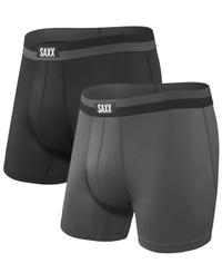 SAXX Sport Mesh 2pk - Boxershorts - Black/ Graphite (SXPP2M-BGR)