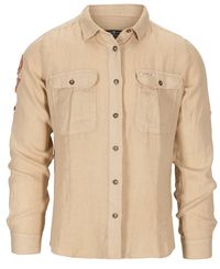 Amundsen Safari Linen Shirt G. Dyed Mens - Skjorte - Desert