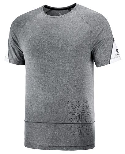 Salomon Cross Run Graphic - T-skjorte - Black/ White (LC1788000)