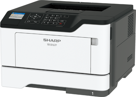 SHARP MX-B467P, 44ppm Zwart-wit A4 Printer (bedrag incl. Recupel bijdrage) (MXB467PEU)