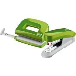 NOVUS OFFICE Nietmachine en perforator 020-1874 Halve strip 15 Vellen Groen Nr. 10 Kunststof,  metaal 2 Stuks (020-1874)