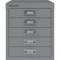 Bisley Meerladenkast 5 Lades Zilver 279 x 408 x 330 mm (L125355)
