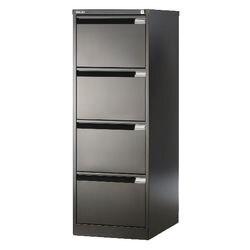 Bisley Stalen Archiefkast 4 Lades Afsluitbaar 470 x 622 x 1.321 mm Zwart (1643D633)