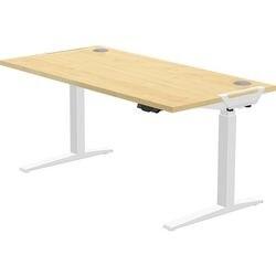 FELLOWES Levado Elektrisch Hoogteverstelbaar Zit-sta-bureau Rechthoekig Ahorn T-Voet 1.829 (B) x 698 (D) x 1.257 (H) mm MDF (Medium-density fibreboard),  PVC (Polyvinylchloride),  Staal (9787301)