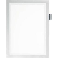 Durable DURAFRAME Note A4 Displayframe Zelfklevend Zilver PVC 4993-23 23,5 (B) x 0,5 (D) x 37 (H) cm (4993-23)