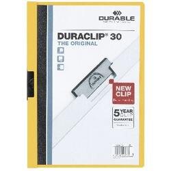 Durable Duraclip Klemmap 30 Vellen A4 Geel (220004)