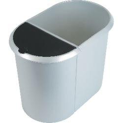 Helit Prullenbak 29 l Zilver, zwart PE (polyetheen) (H6220900)