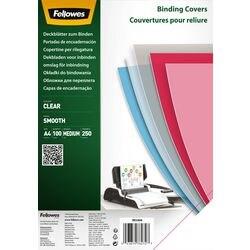 FELLOWES Inbindkaft PET (Polyetheentereftalaat) 250 micron Transparant Pak van 100 stuks (5384801)