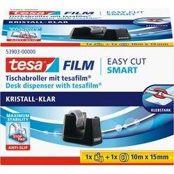 TESA Plakbandhouder tesafilm Easy Cut SMART Zwart 15 mm (B) x 10 m (L) Kleine kern (53903-00000-01)