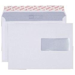 Elco enveloppen C5 100 g/m² wit met venster kleefstrip 500 stuks (37896)