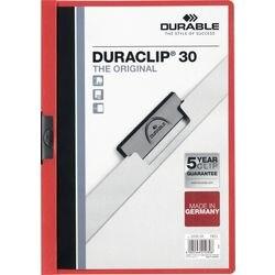 Durable Duraclip Klemmap 30 Vellen A4 Rood (220003)