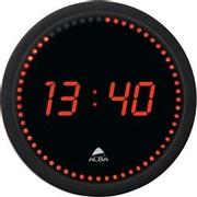 Alba Analoge Wandklok HORLED 30 x 4cm Zwart