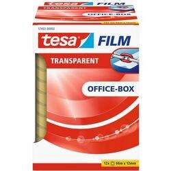 TESA tesafilm Plakband Office Box 12 mm x 66 m Transparant 12 Rollen (57403-00002-01)