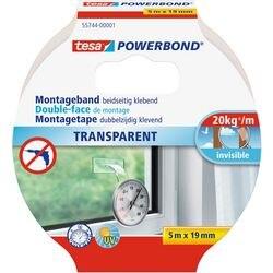TESA Montagetape Powerbond Transparant 19 mm (B) x 5 m (L) Papier 55744 (55744-00001-20)