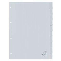 Kangaro Blanco Tabbladen A4 Grijs 10 tabs PP (Polypropeen) 4 Gaten G410F (G410F)