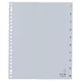 Kangaro 1 tot 10 Blanco tabbladen  A4+ Grijs 10 tabs PP (Polypropeen) 23 Gaten G410CM-B