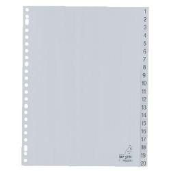 Kangaro 1 tot 20 Numerieke tabbladen A4 Grijs 20 tabs PP (Polypropeen) 23 Gaten G420CM (G420CM)