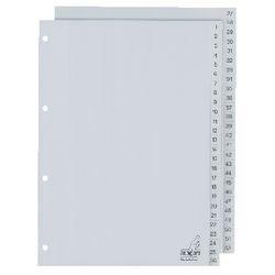 Kangaro 1 tot 52 Numerieke tabbladen A4 Grijs 10 tabs PP (Polypropeen) 4 Gaten G452C (G452C)