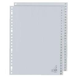 Kangaro 1 tot 52 Blanco tabbladen A4 Grijs 10 tabs PP (Polypropeen) 23 Gaten G452CM (G452CM)