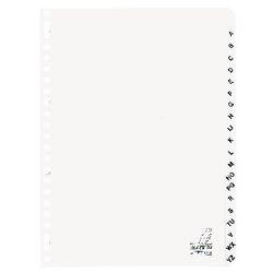 Kangaro A - Z Blanco tabbladen A4 Wit 20 tabs 190 g/m² Karton 23 Gaten PK420AZM (PK420AZM)