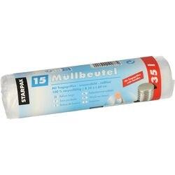 Papstar Vuilniszakken 35 l Draaghandvat Transparant PAPSTAR Draaglus 15 Stuks (12077)