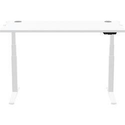 FELLOWES Levado Zit-sta-bureau Rechthoekig Wit T-Voet 1.829 (B) x 698 (D) x 1.257 (H) mm MDF (Medium-density fibreboard),  PVC (Polyvinylchloride),  Staal (9768001)