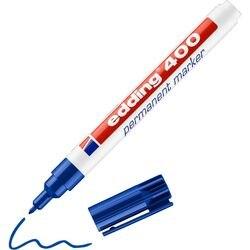 EDDING 400 Permanentmarker Fijn Ronde punt - 1 mm Blauw Navulbaar Waterbestendig (4-400003)