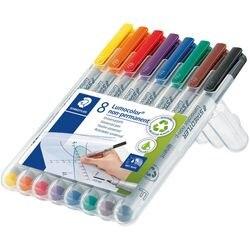 STAEDTLER Lumocolor 316 Overheadmarker 97% gerecycleerd Fijn Ronde punt 0,6 mm Kleurenassortiment Navulbaar 8 Stuks (316 WP8)