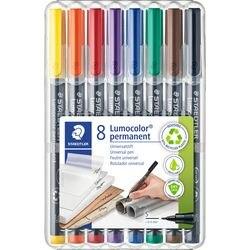 STAEDTLER Lumocolor 313 Overheadmarker 97% gerecycleerd Extra Fijn Ronde punt 0,4 mm Kleurenassortiment Navulbaar 8 Stuks (313 WP8)