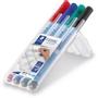 STAEDTLER Lumocolor Viltstift Fijn 0,6 mm Kleurenassortiment Navulbaar 4 Stuks
