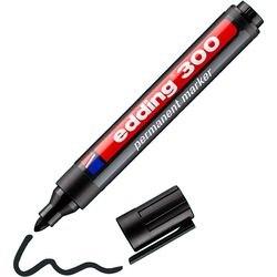 EDDING 300 Permanentmarker Medium Ronde punt 1,5 - 3 mm Zwart Navulbaar Waterbestendig (4-300001)