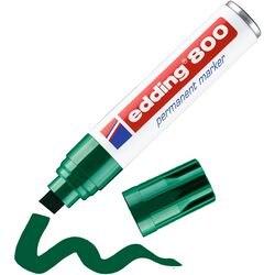 EDDING 800 Permanentmarker 100% Gerecycled Extra breed Beitelpunt 4 - 12 mm Groen Navulbaar Waterbestendig (4-800004)