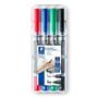 STAEDTLER Permanentmarker 348 Kleurenassortiment 4 Stuks