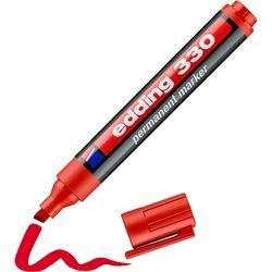 EDDING 330 Permanentmarker Breed Beitelpunt 1 - 5 mm Rood Navulbaar Waterbestendig (4-330002)