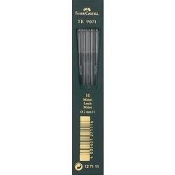 FABER-CASTELL Vulpotlood-vulling 2,0 mm 2H Zwart TK 9071 10 Stuks (127111)