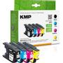 KMP Compatibel Brother LC1240VALBP Inktcartridge Zwart, cyaan, magenta, geel