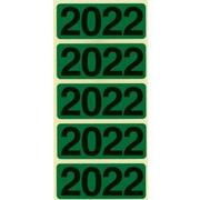 BENE 92022 Etiketten met jaargetal 2022 Groen 48 x 19 mm 20 vellen met 4 etiketten
