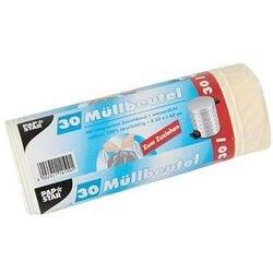 Papstar Vuilniszakken 30 l Sluittouw Wit LDPE (Lagedichtheidpolyetheen) 17 micron 30 Stuks (14199)