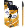 BIC Cristal Original Fine Niet-intrekbaar Balpen Zwart 0,3 mm Fijn Balpen 50 Stuks