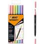 BIC Intensity Dual pastel Permanent Viltstift Kleurenassortiment Fijn Viltstift 0,7 mm 6 Stuks