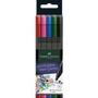 FABER-CASTELL Grip Fineliner 0,4 mm Kleurenassortiment 5 Stuks