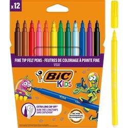 BIC Kids Visa Viltstift  -   Medium Kleurenassortiment 12 Stuks (8886956)