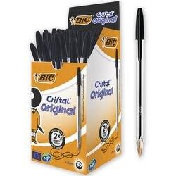 BIC Cristal Original Niet-intrekbaar Balpen Zwart 0,4 mm Medium Balpen 50 Stuks (8373639)