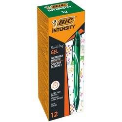 BIC Gel-ocity Quick Dry Intrekbaar Gelpen Groen 0,3 mm Medium Rollerball Navulbaar 12 Stuks (964771)