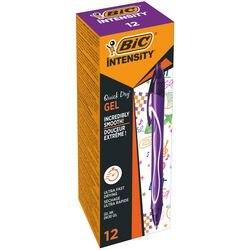 BIC Gel-ocity Quick Dry Intrekbaar Gelpen Paars 0,3 mm Medium Rollerball Navulbaar 12 Stuks (964772)