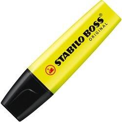 Stabilo BOSS ORIGINAL Tekstmarker Geel Breed Beitelpunt 2 - 5 mm Navulbaar (70/24)