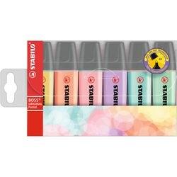 Stabilo BOSS ORIGINAL Tekstmarker Kleurenassortiment Medium Beitelpunt 2 - 5 mm 6 Stuks (70/6-2)
