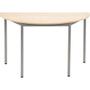 Sodematub Halfrond Halfronde tafel Beuken IJzer Zilver 1.200 x 600 x 740 mm