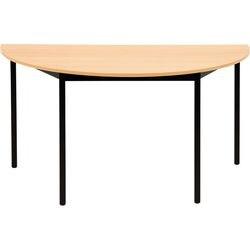 Sodematub Halfrond Halfronde tafel Beuken IJzer Zwart 1.400 x 700 x 740 mm (FT147DERO-1111)