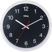 VIKING Analoog Wandklok Wit, zwart 31,5 x 5 cm